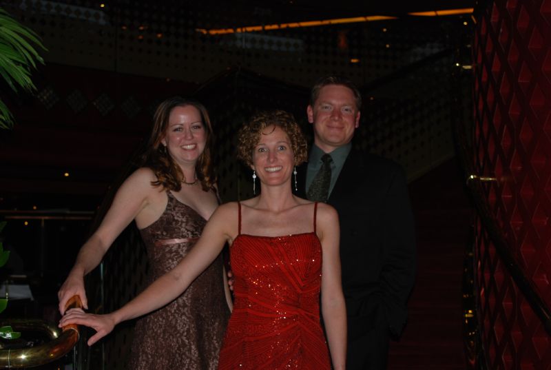 Holly, Martha, and Kevin on formal night