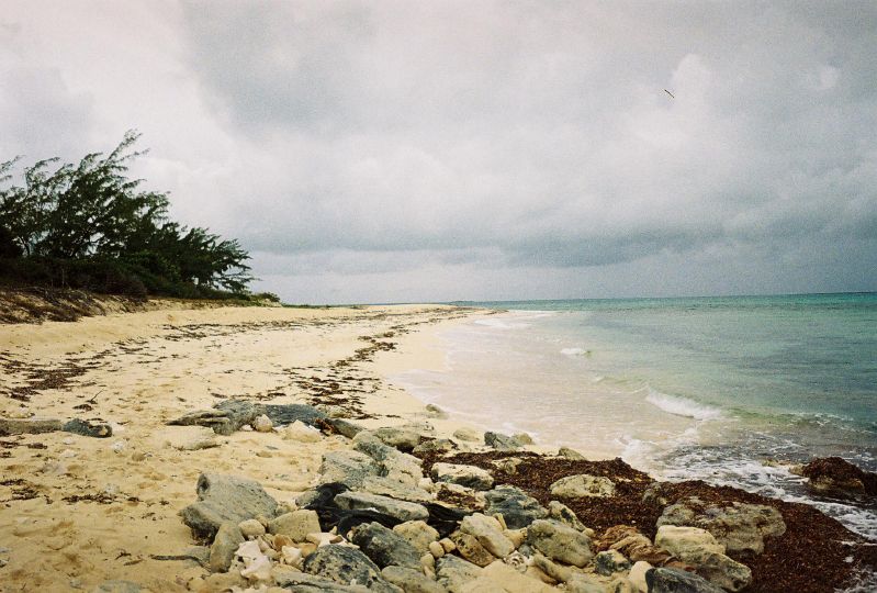 The end of the island of Grand Turk