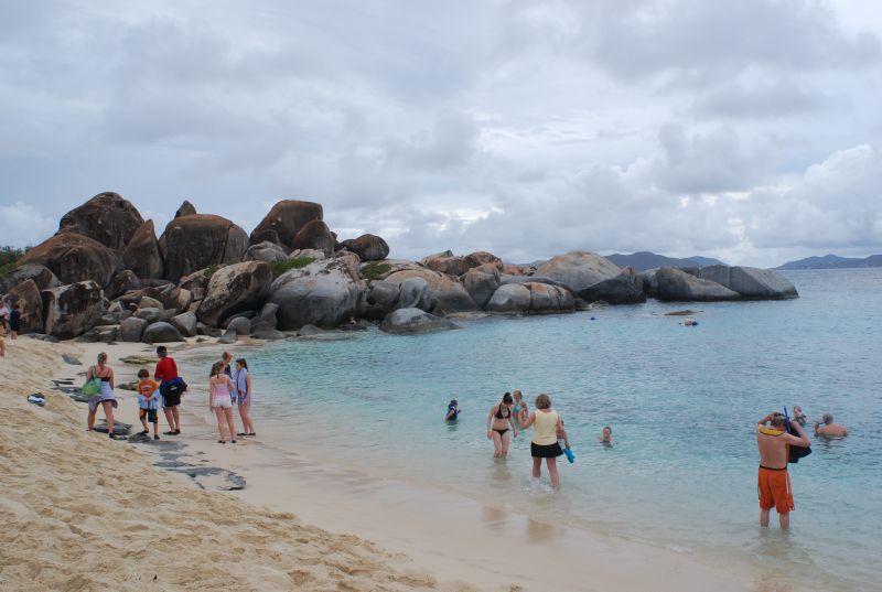 The main beach of The Baths - my favorite snorkel of the trip.