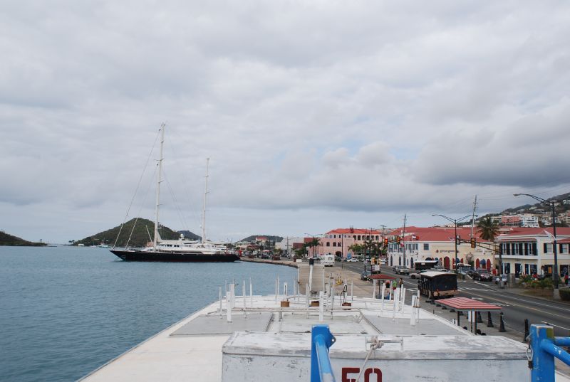 We didn't spend much time in St. Thomas. We hopped a bus to Charlotte Amalie and boarded a boat to St. John.