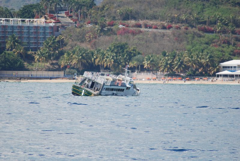 Not quite a pirate ship here though. Caught this picture on the way back from St. John. The Marriott is in the background. That's their private beach. I wonder how the snorkeling is by the shipwreck.