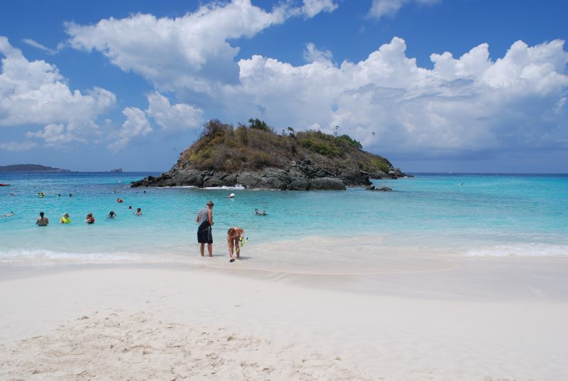 You can barely see a snorkeler out on the right hand side of the island. He and I were one of only a handful of people to snorkel this side. I may have been one of just two to go all the round that day. It was about 30 feet deep and quite choppy on the back side of the island. It did make me a bit nervous.