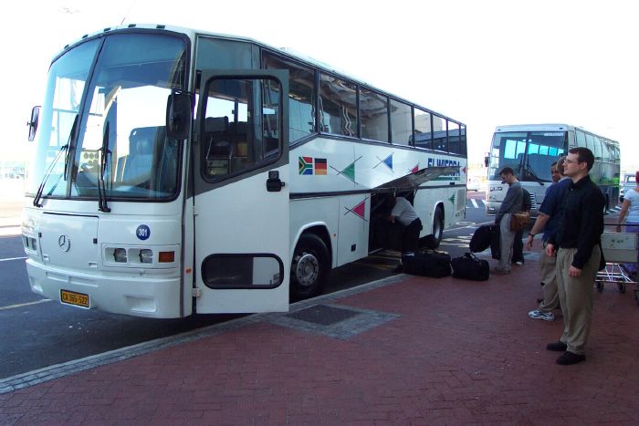 The bus we took to the hotel was large and luxurious. I'm sure the one tomorrow won't be quite so nice.