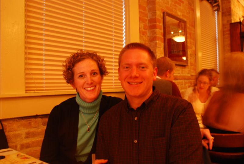 Martha and Kevin at the rehearsal dinner