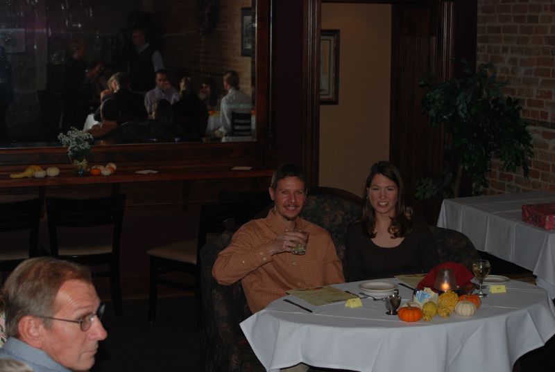 Joe and Katie at the rehearsal dinner