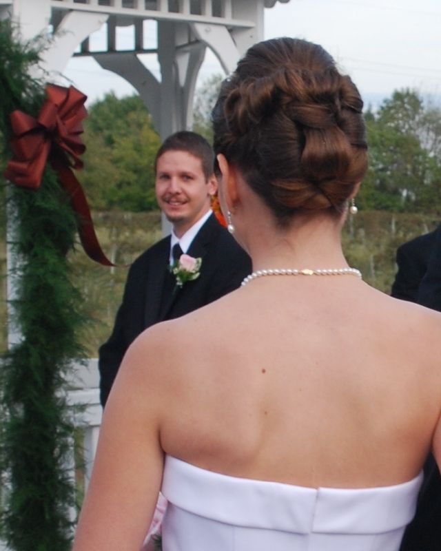 Katie approaches the chapel